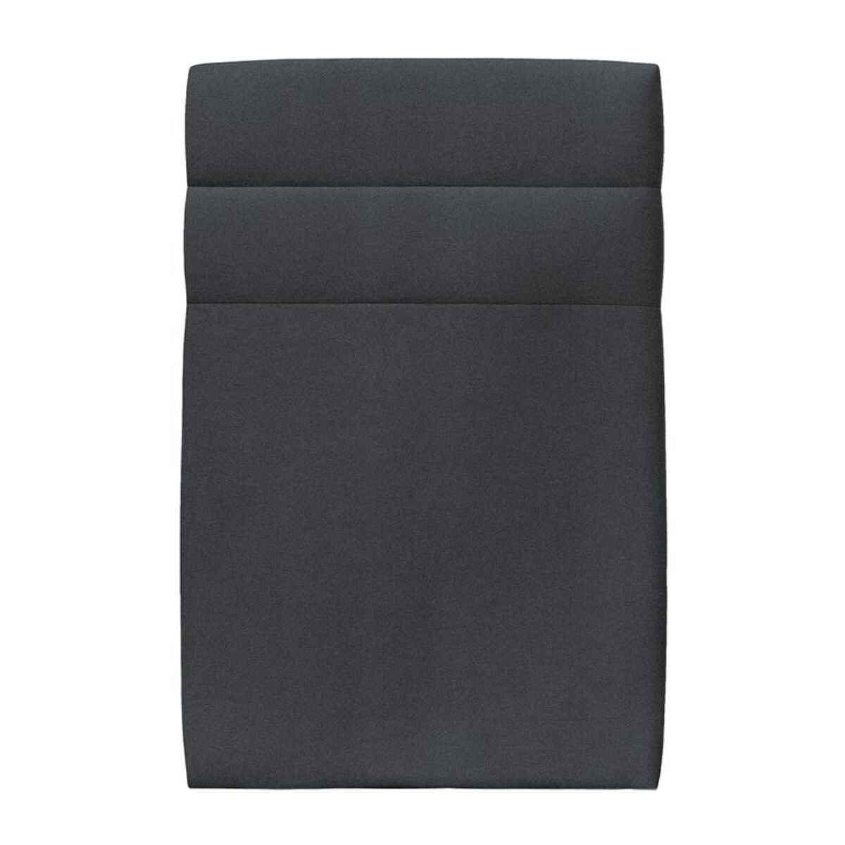 Lit avec tête de lit bandes horizontales velours et sommier kit Ep14