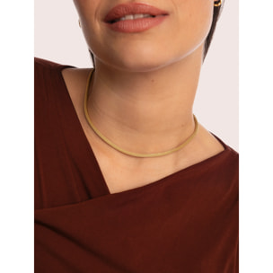 Collar Mara Acero Baño Oro