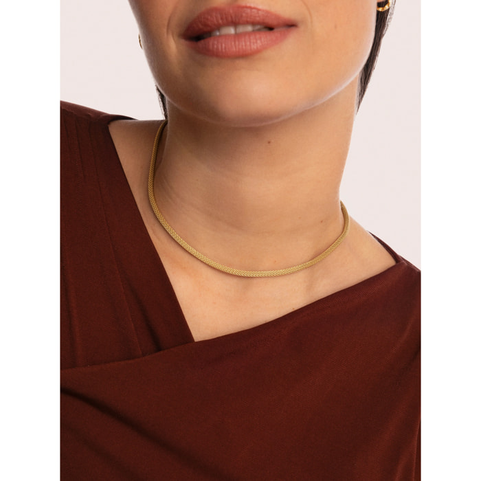 Collar Mara Acero Baño Oro