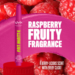 NYX Professional Makeup Fat Matte Rouge à Lèvres Mat Crémeux Fluffy Fucshia