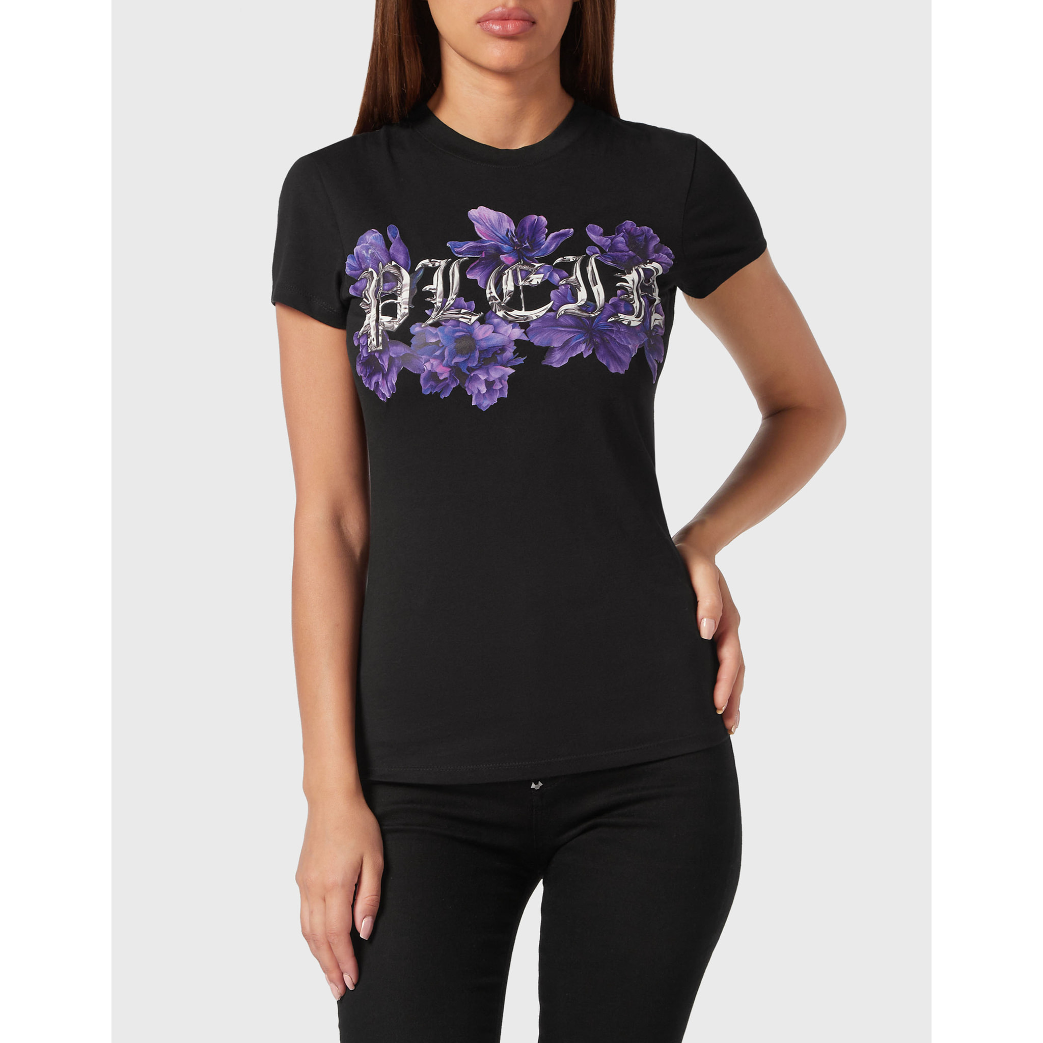 PHILIPP PLEIN Camiseta Cuello Redondo FLOWERS