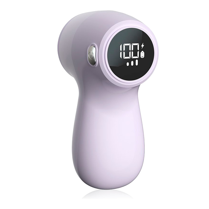 Rasatrice per pelucchi compatta per la casa, con batteria ricaricabile. Schermo digitale e 3 livelli di potenza.