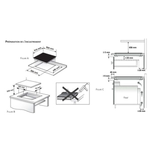 Table vitrocéramique LISTO TV L31