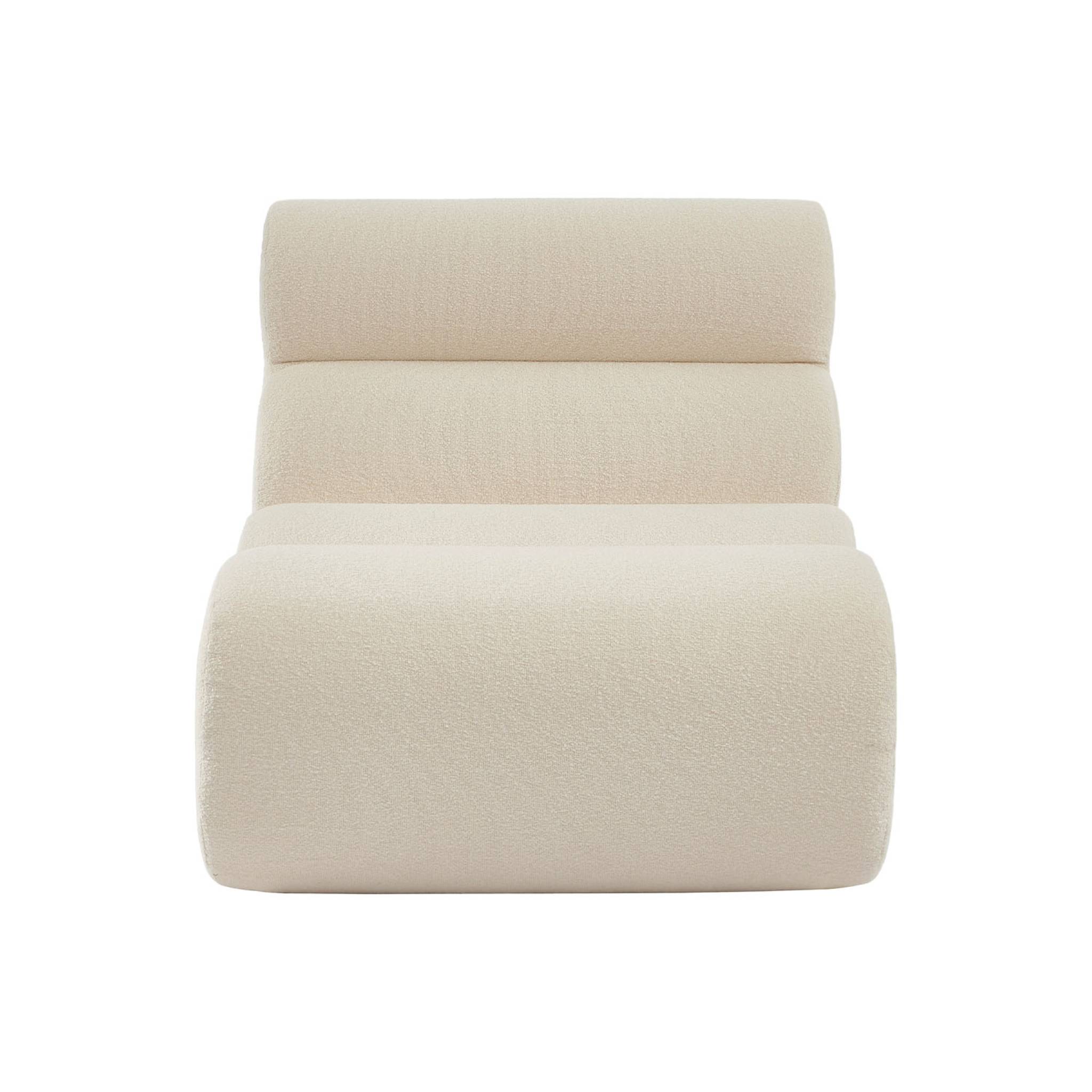 Lot de 3 chauffeuses bouclette texturée blanc 1 place - L 81 x P 99 x H 81cm - Nova