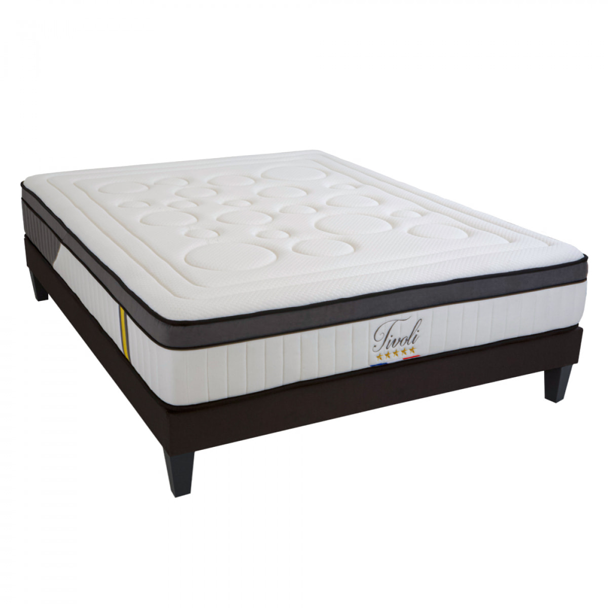 Ensemble Matelas Tivoli avec sommier en bois