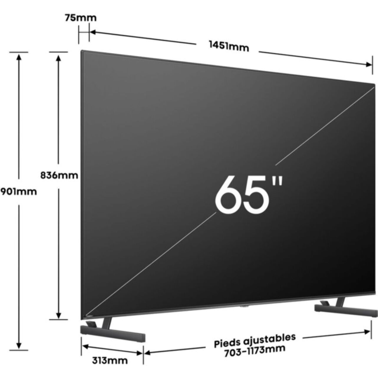 TV QLED HISENSE MiniLED 65U6NQ 2024