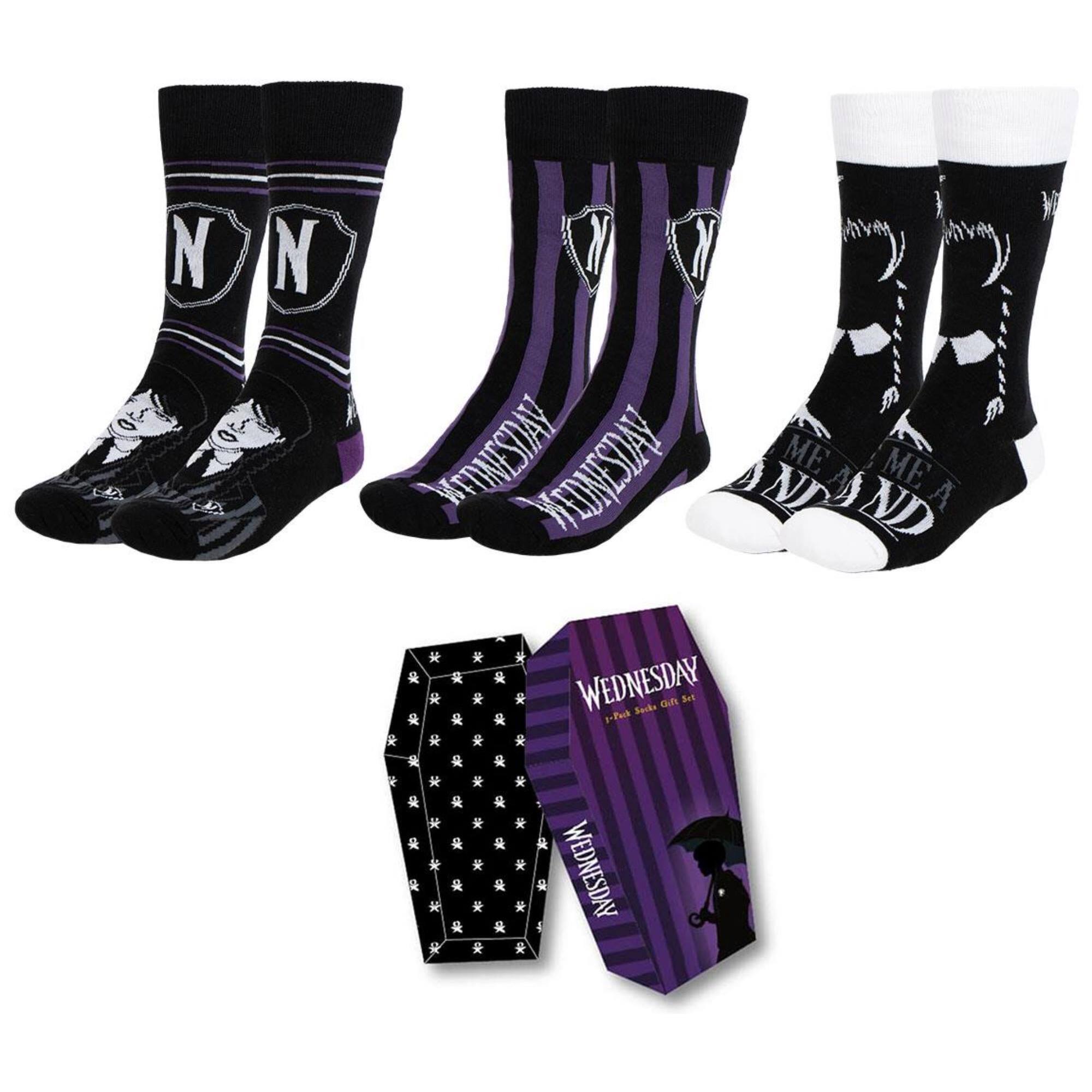Pack de 3 calcetines diseño wednesday