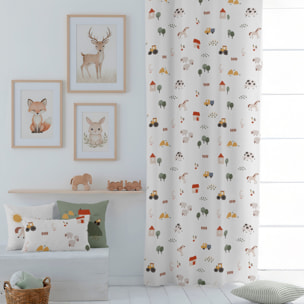 Cool Kids - Cortina Estampada - Con Ojales - 100% Algodón - Farm Life