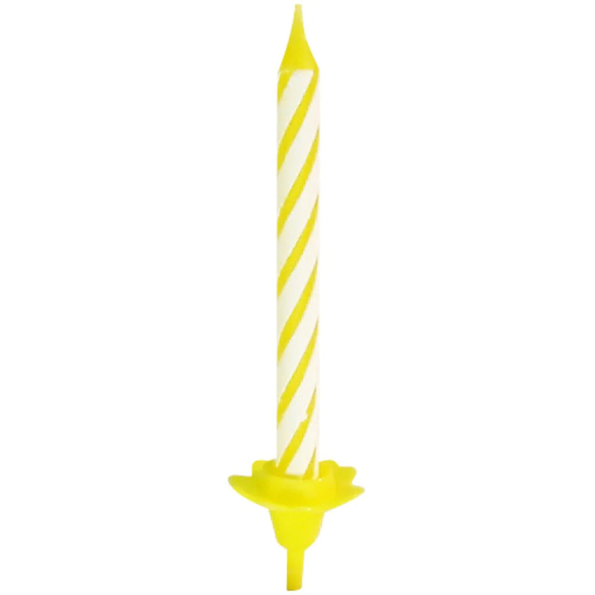 Lot de 24 bougies d'anniversaire et 12 bobèches Fackelmann Rio Party