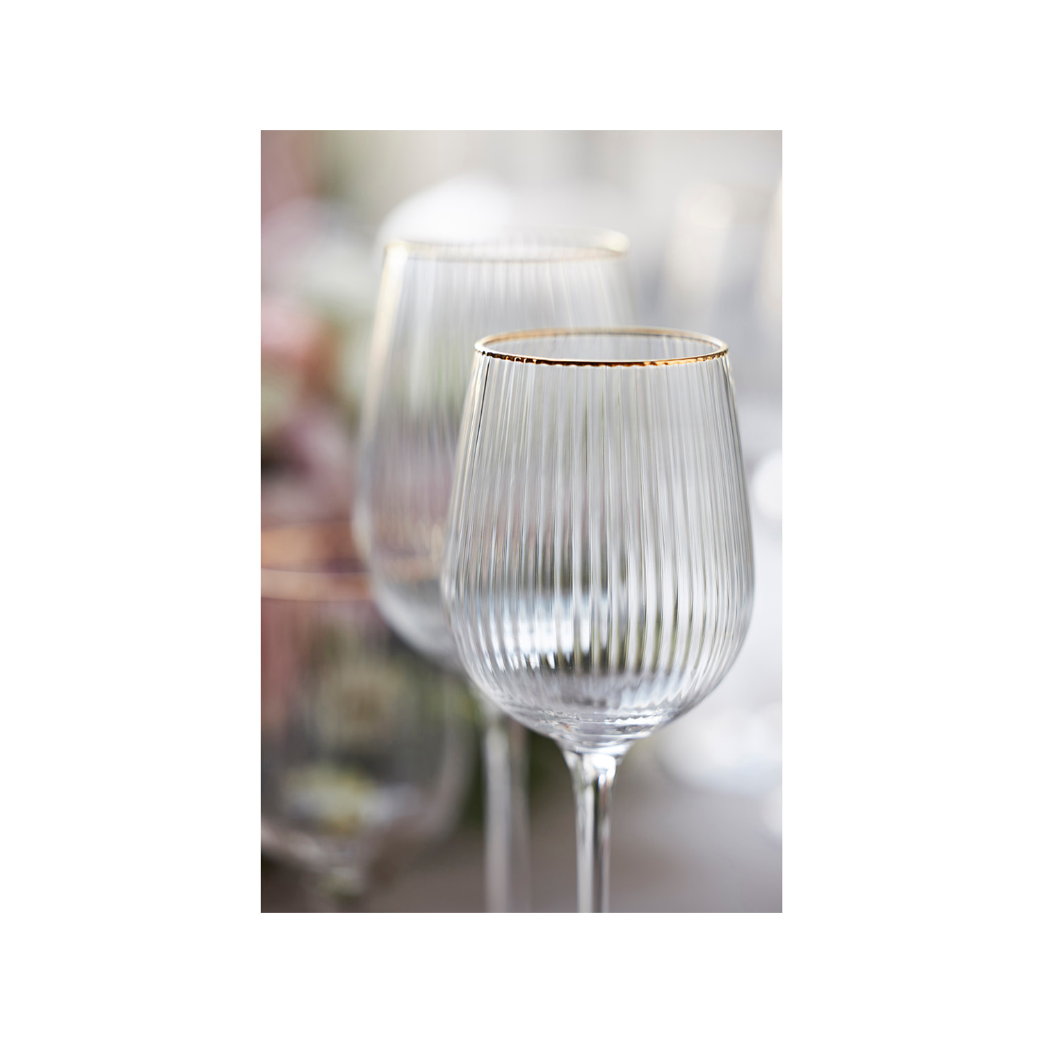 Set de 4 verres à vin blanc Palermo Gold 30 cl
