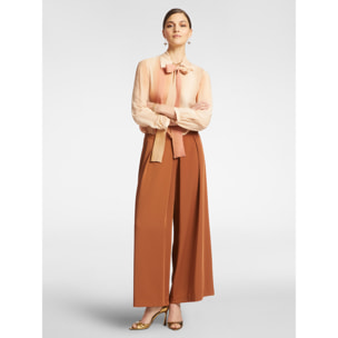 Elena Mirò - Blusa in raso di colore sfumato - Beige
