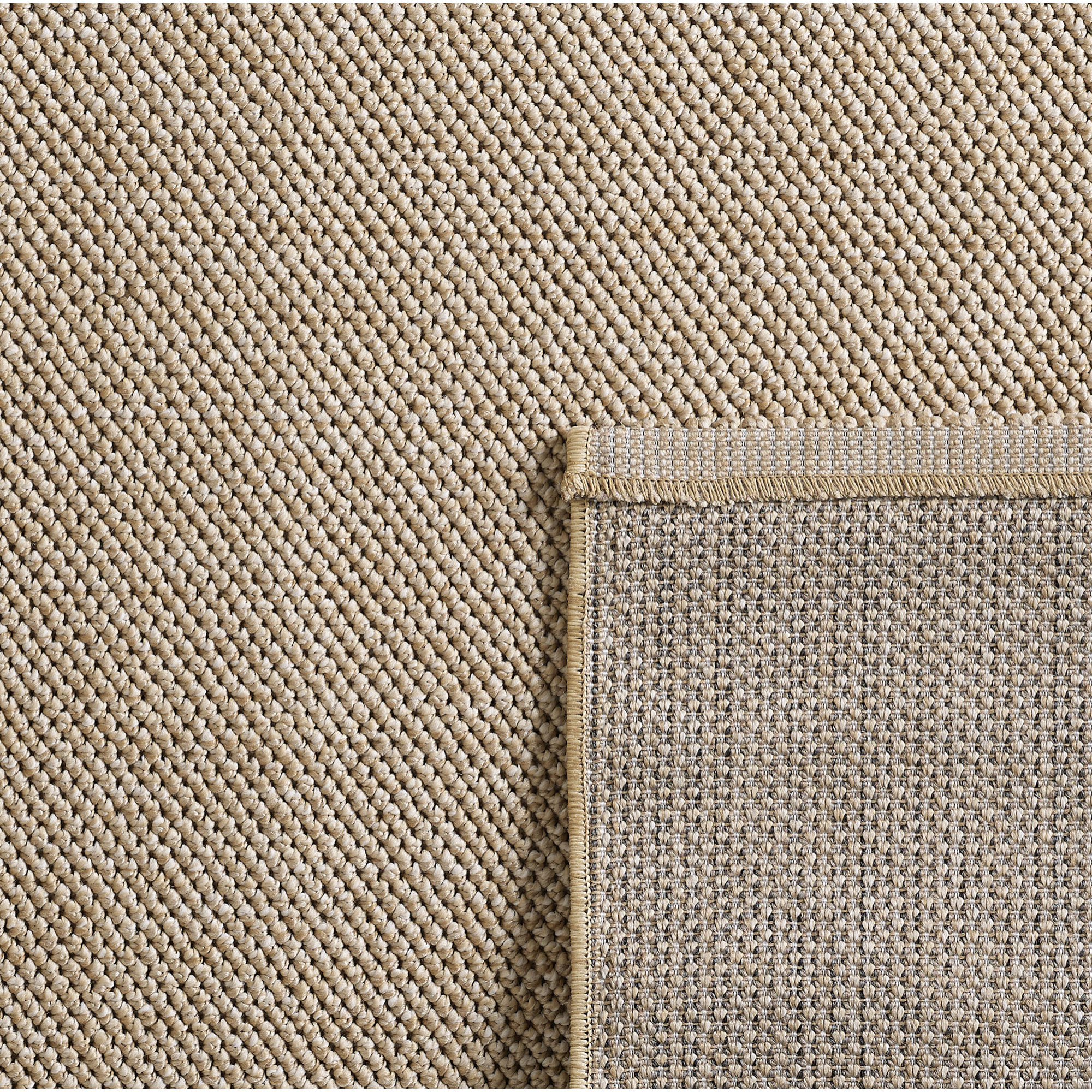 MORELIA - Tapis rond moderne aspect laine bouclée Beige