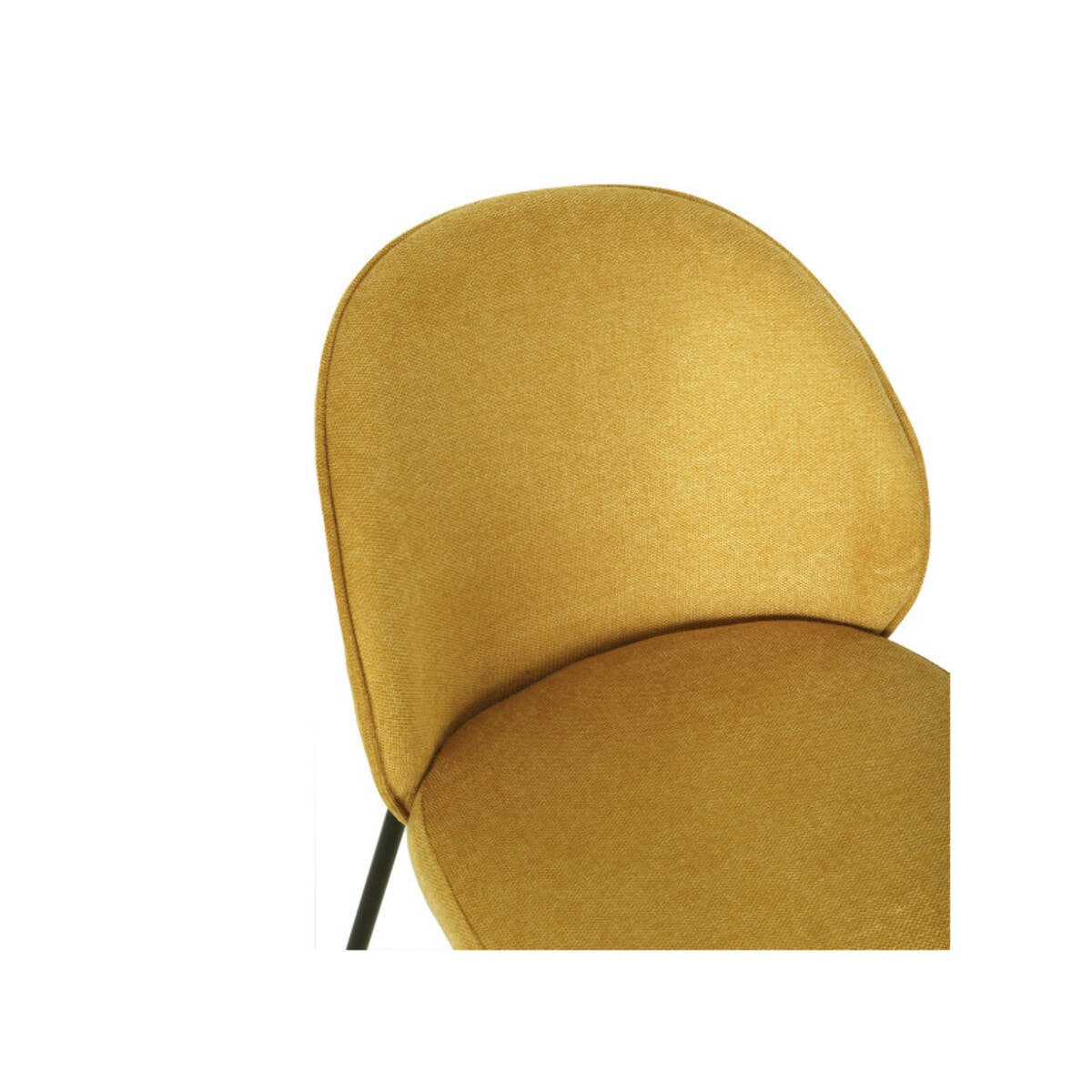 Chaise épurée en tissu avec pieds fins en métal - MARTHA