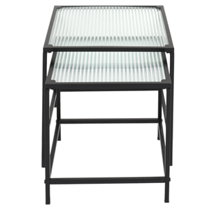 Table Gigogne Rosa Verre Texture X2
