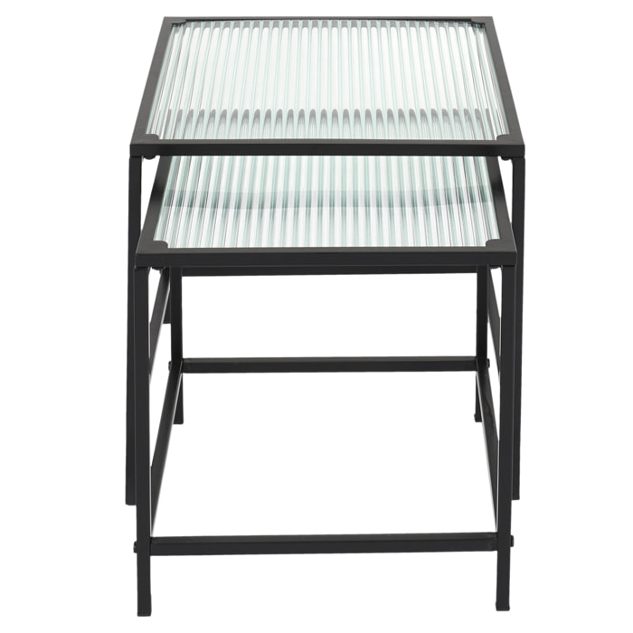 Table Gigogne Rosa Verre Texture X2