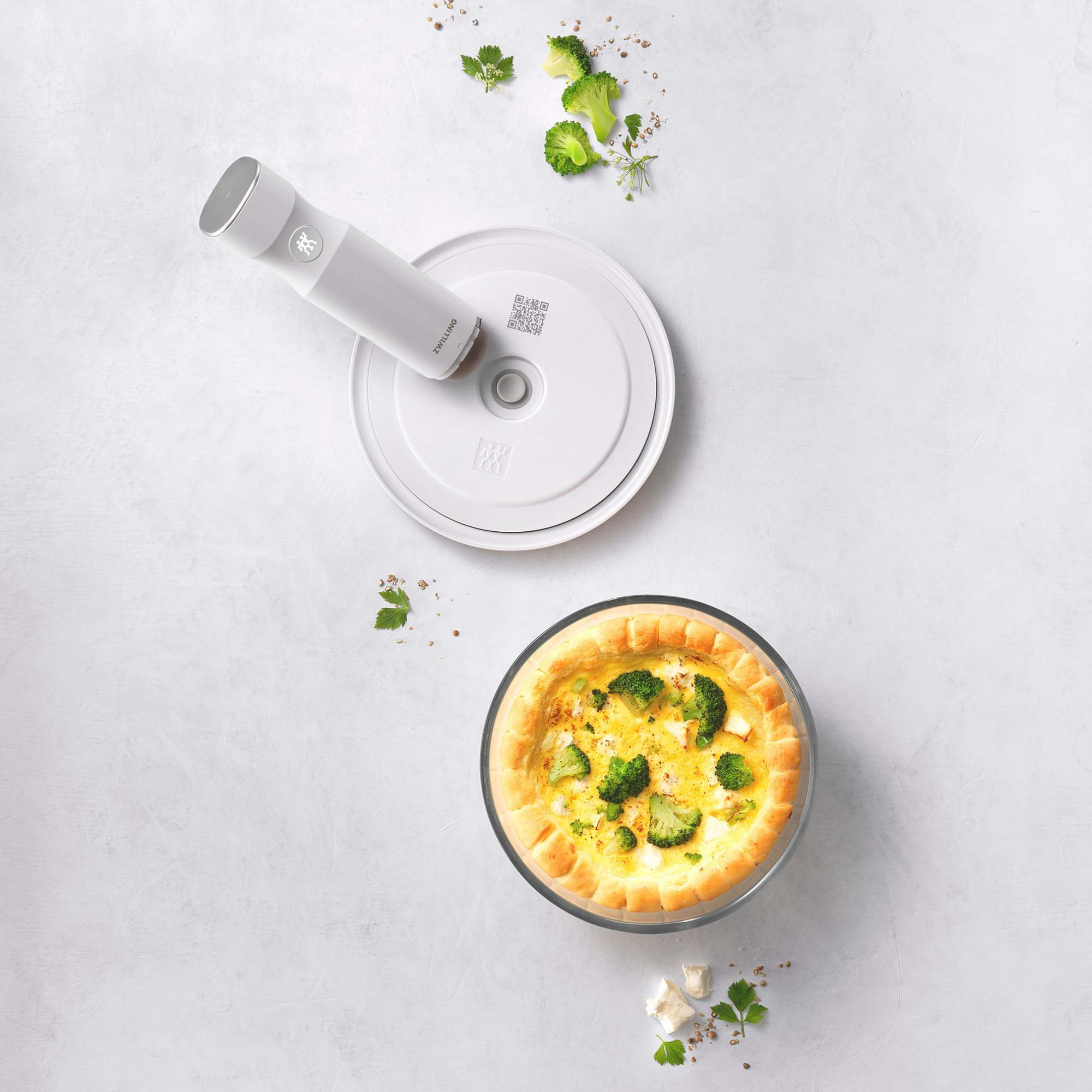 Bol sous vide M / 18 cm, Verre, Transparent