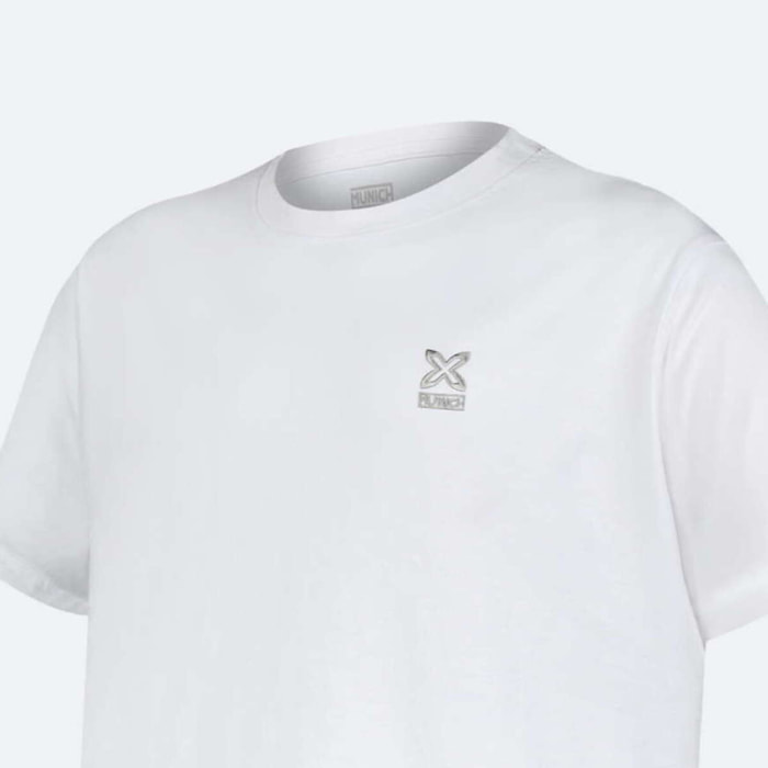 Camiseta MUNICH basica de algodón blanca