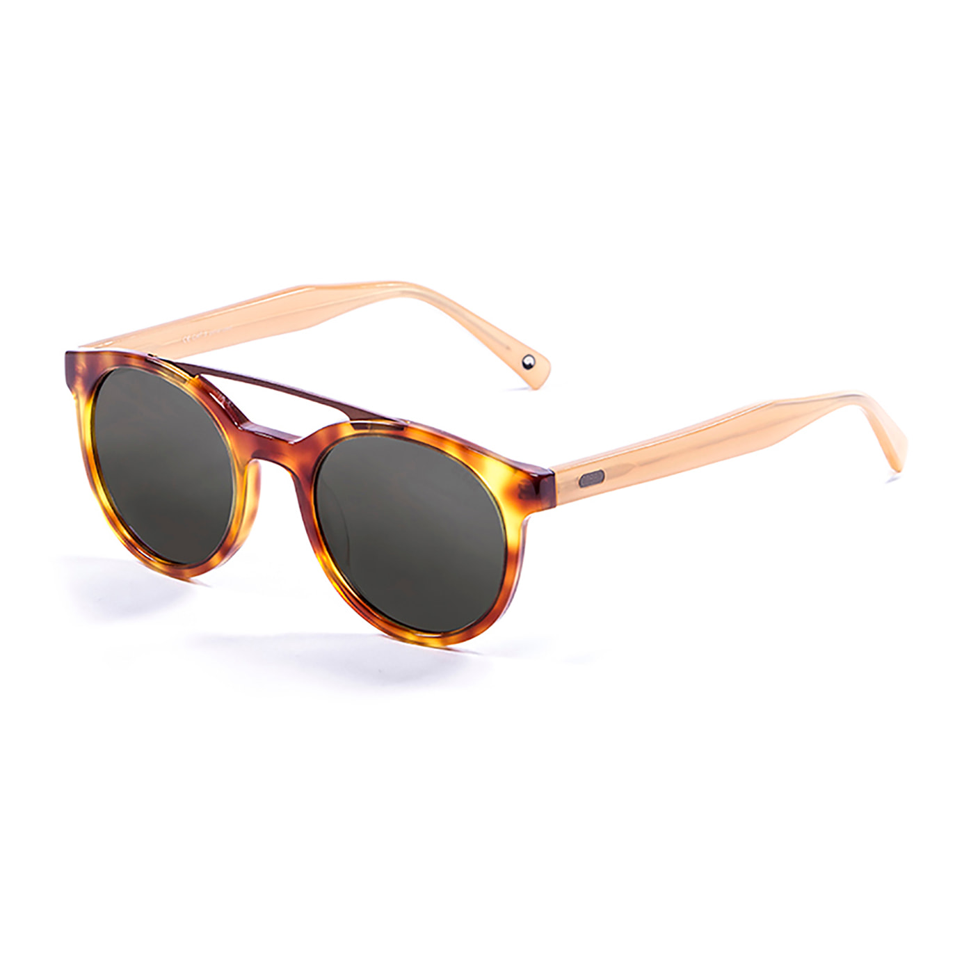 Gafas de sol OCEAN TIBURON - Patillas carey amarillo y rosa / Ahumada