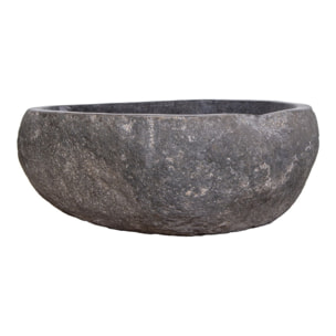 Lavabo in pietra di fiume Donau — effetto naturale 35x40x15 cm