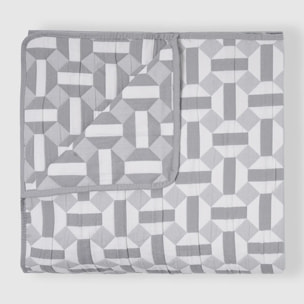 Colcha doble tela jacquard enrieta índigo