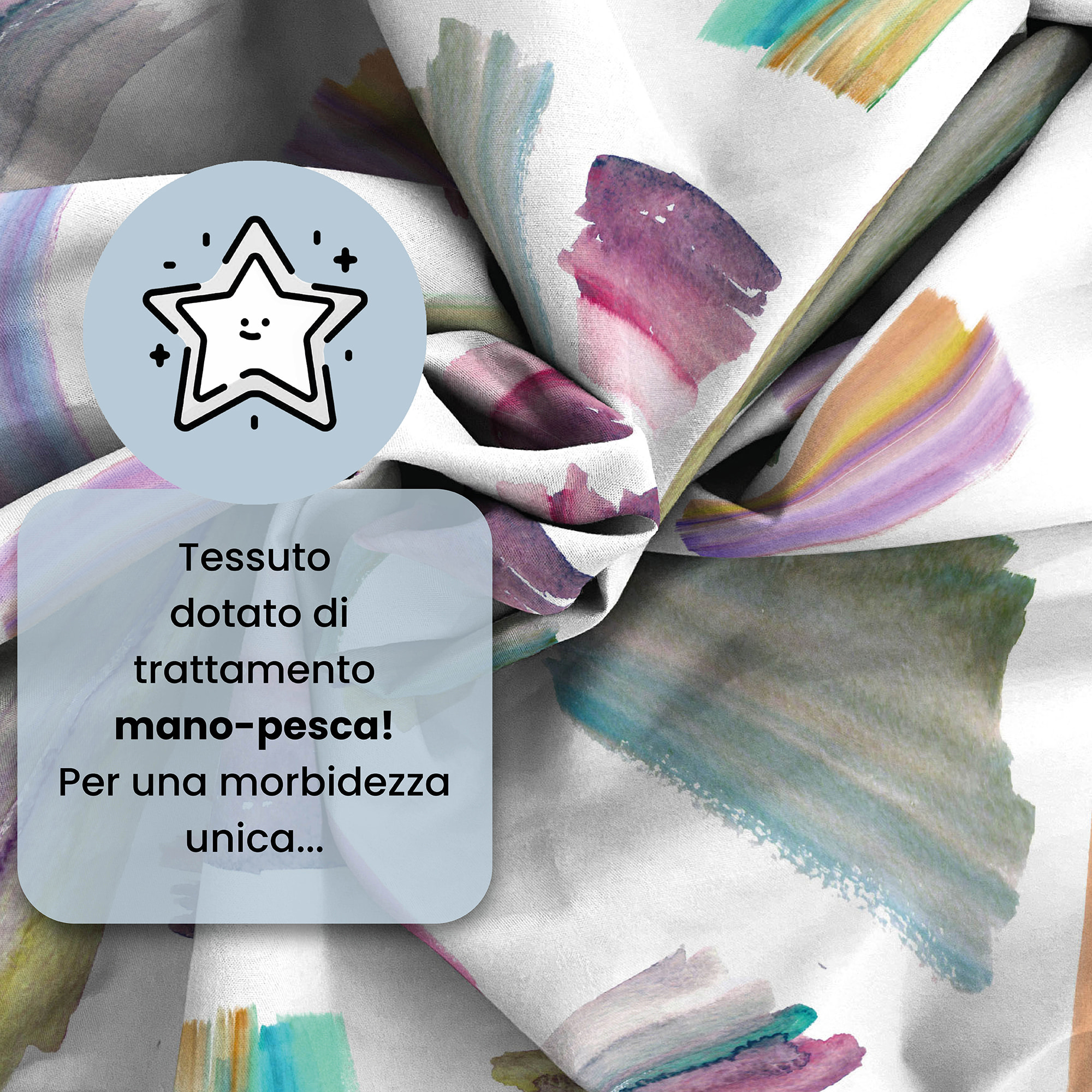 COMPLETO LETTO FANTASY, 100% Microfibra - MULTICOLOR