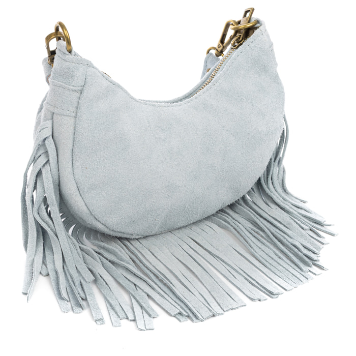 Ausonia bolso bandolera de piel auténtica Gamuza.