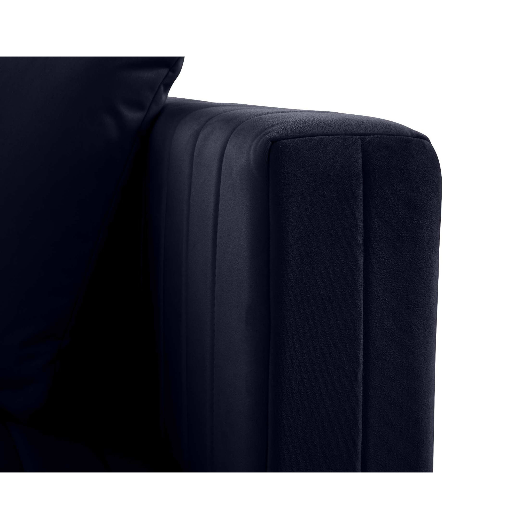 Nova - module d'assise droit - en velours - Bleu marine