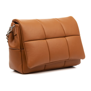 Amorosi bolso bandolera mujer. Piel auténtica acabado Sauvage acolchado.