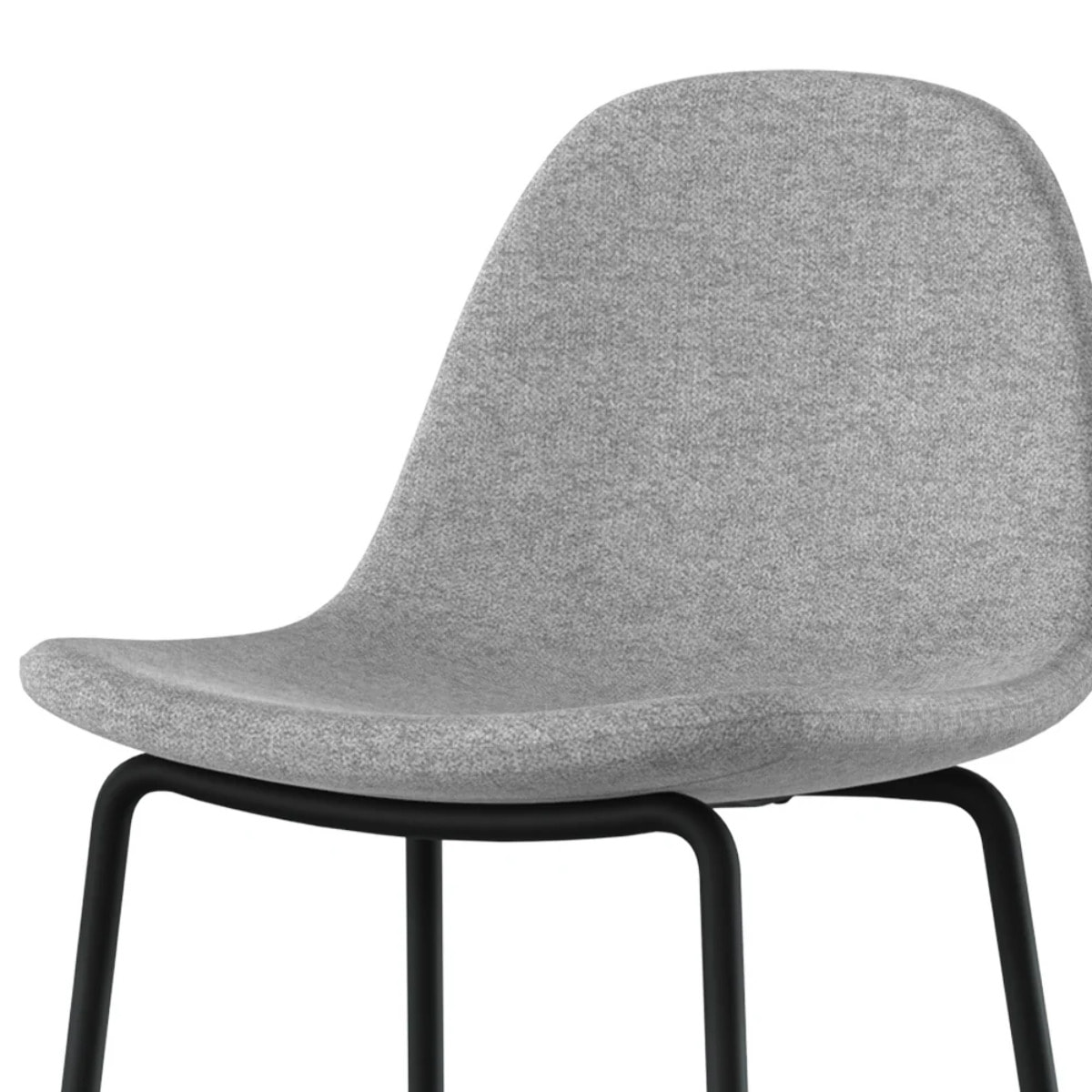 Lot de 2 chaises pour îlot central en tissu gris clair 65,5 cm - Henrik