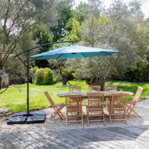 Parasol déporté OAHU rond + housse -