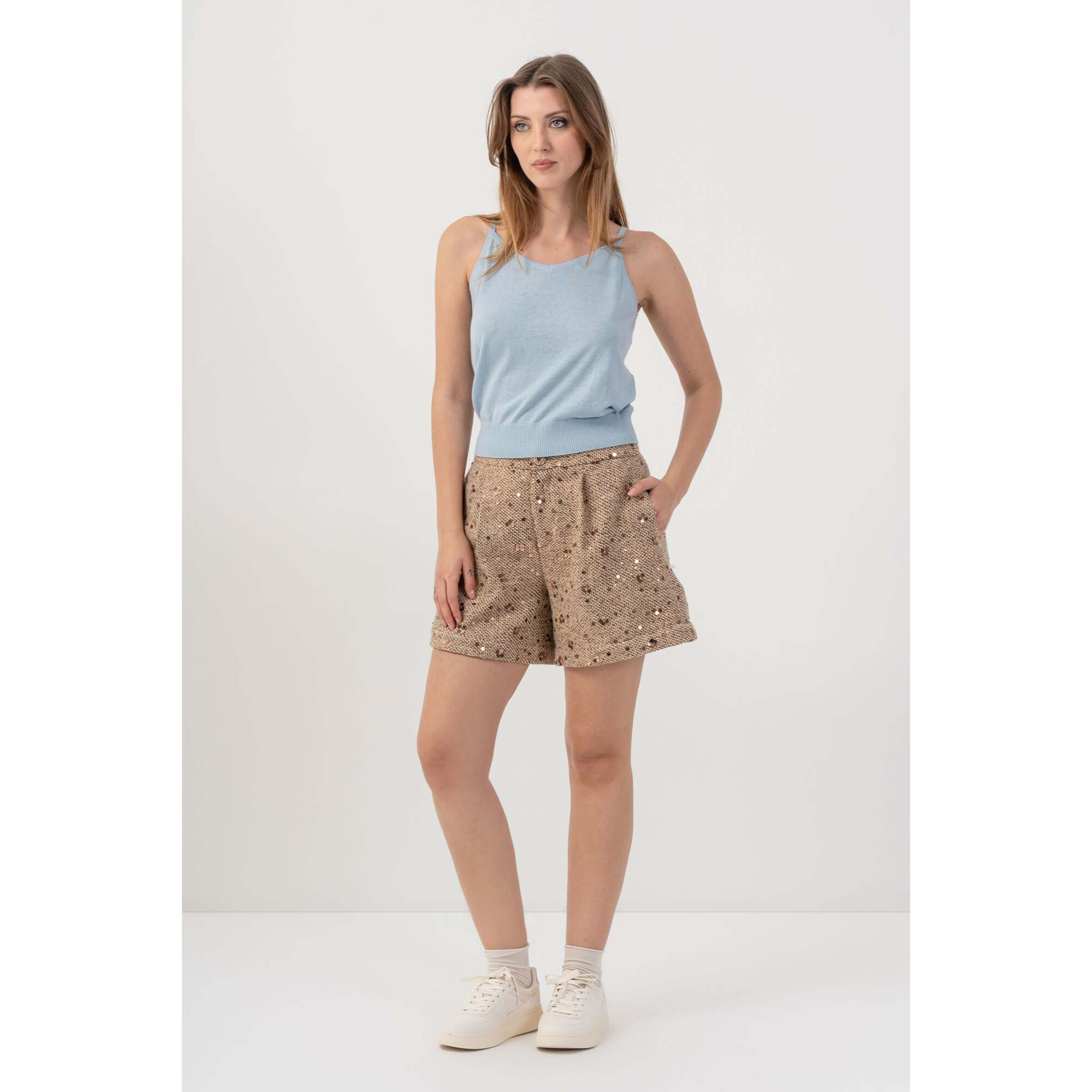 Kocca - Top con bordo a costine Donna
