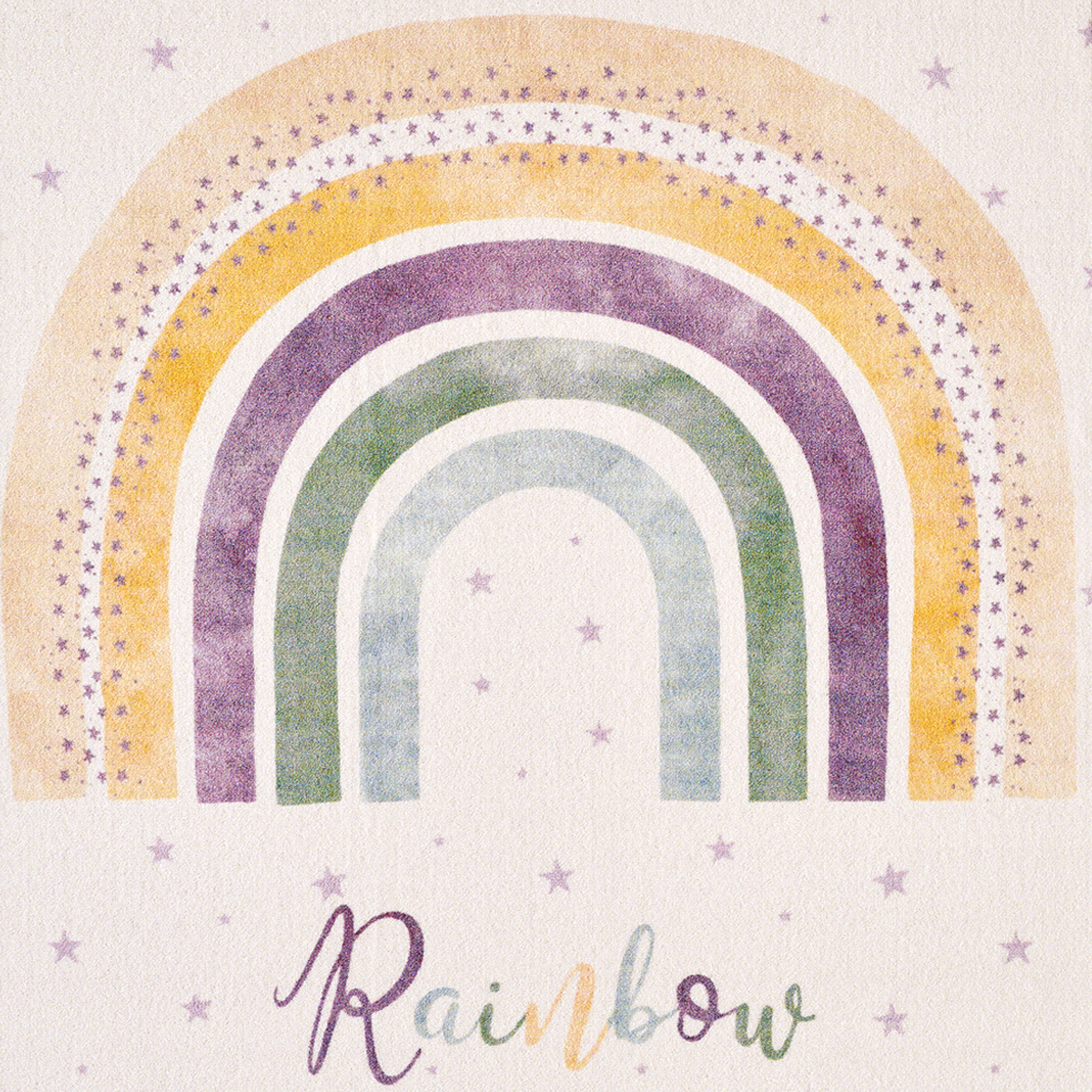 PLAY - Tapis enfant arc en ciel crème - PLA2018CRE