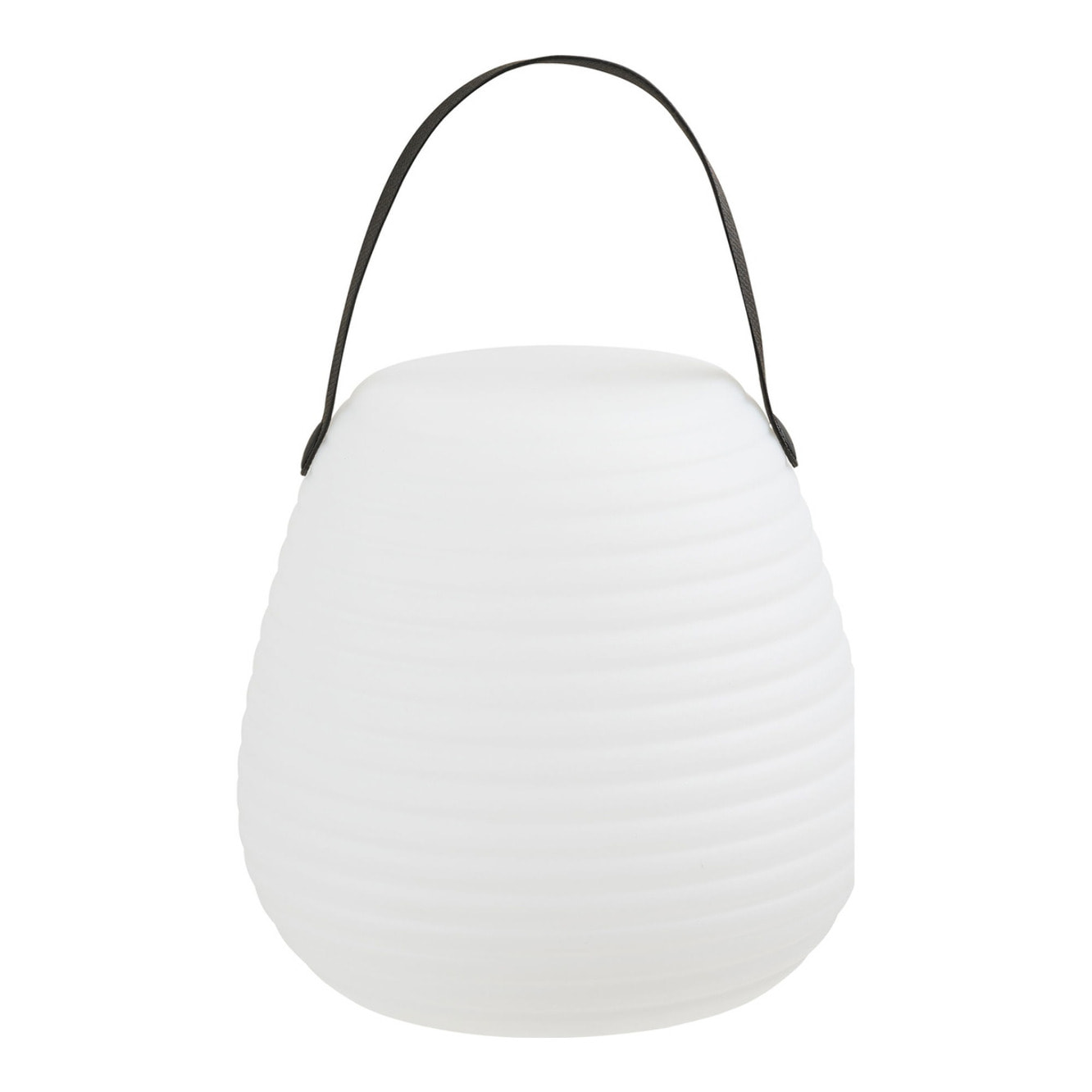 Lampada LED RGB ricaricabile Derry in PE bianco ø21 cm — versione grande