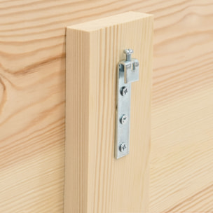 Cabecero de madera maciza estampado motivo 'Hidráulico' en tono natural de varias medidas