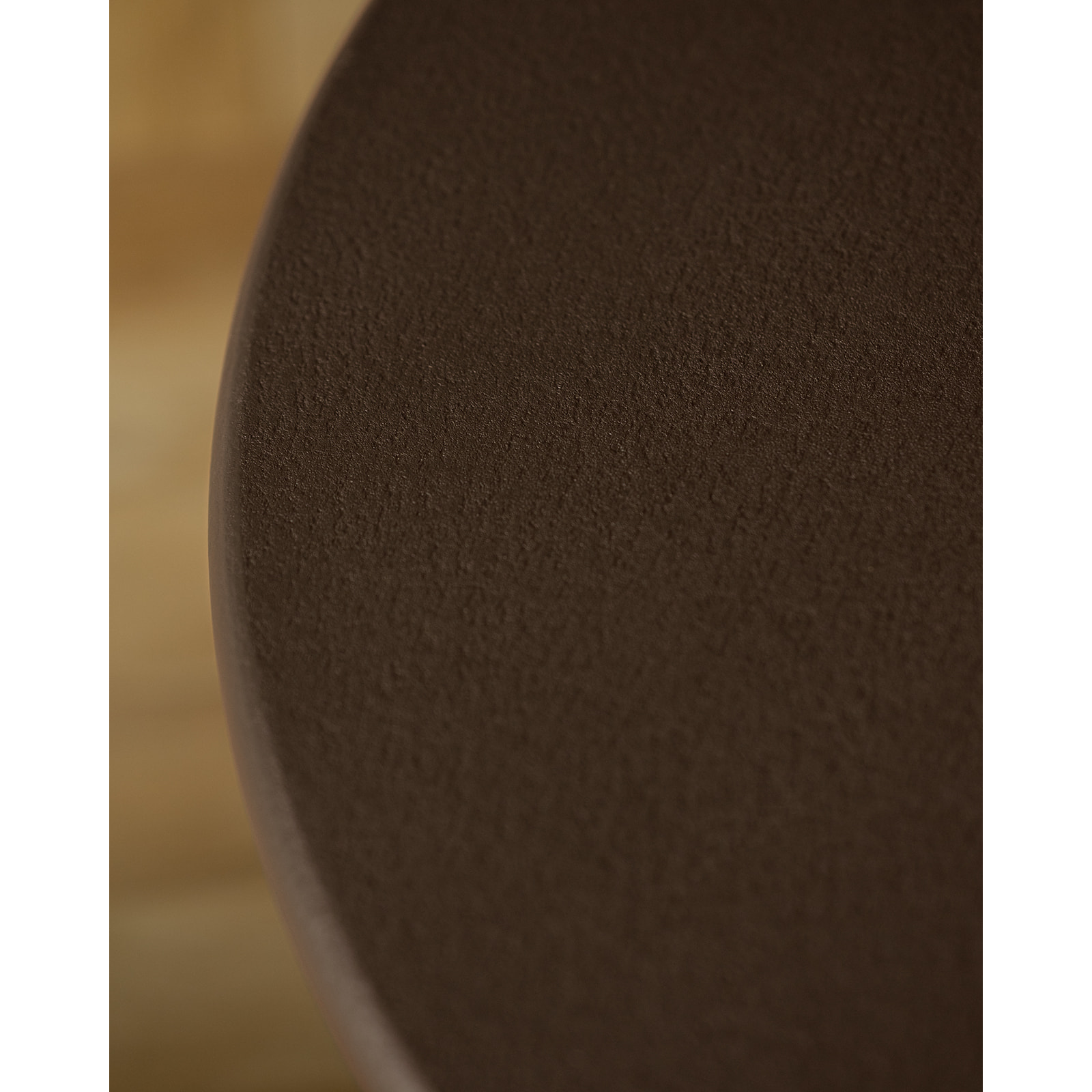 Table d'appoint ronde en microciment marron de 45x50cm Hauteur: 50 Longueur: 45 Largeur: 45