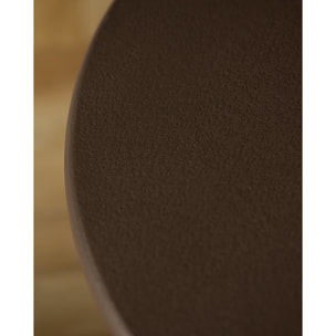 Table d'appoint ronde en microciment marron de 45x50cm Hauteur: 50 Longueur: 45 Largeur: 45