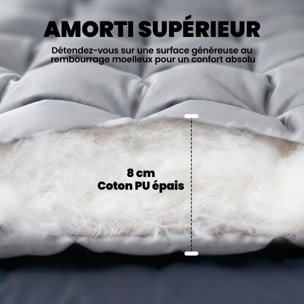 Matelas de camping pliable polyester gris clair