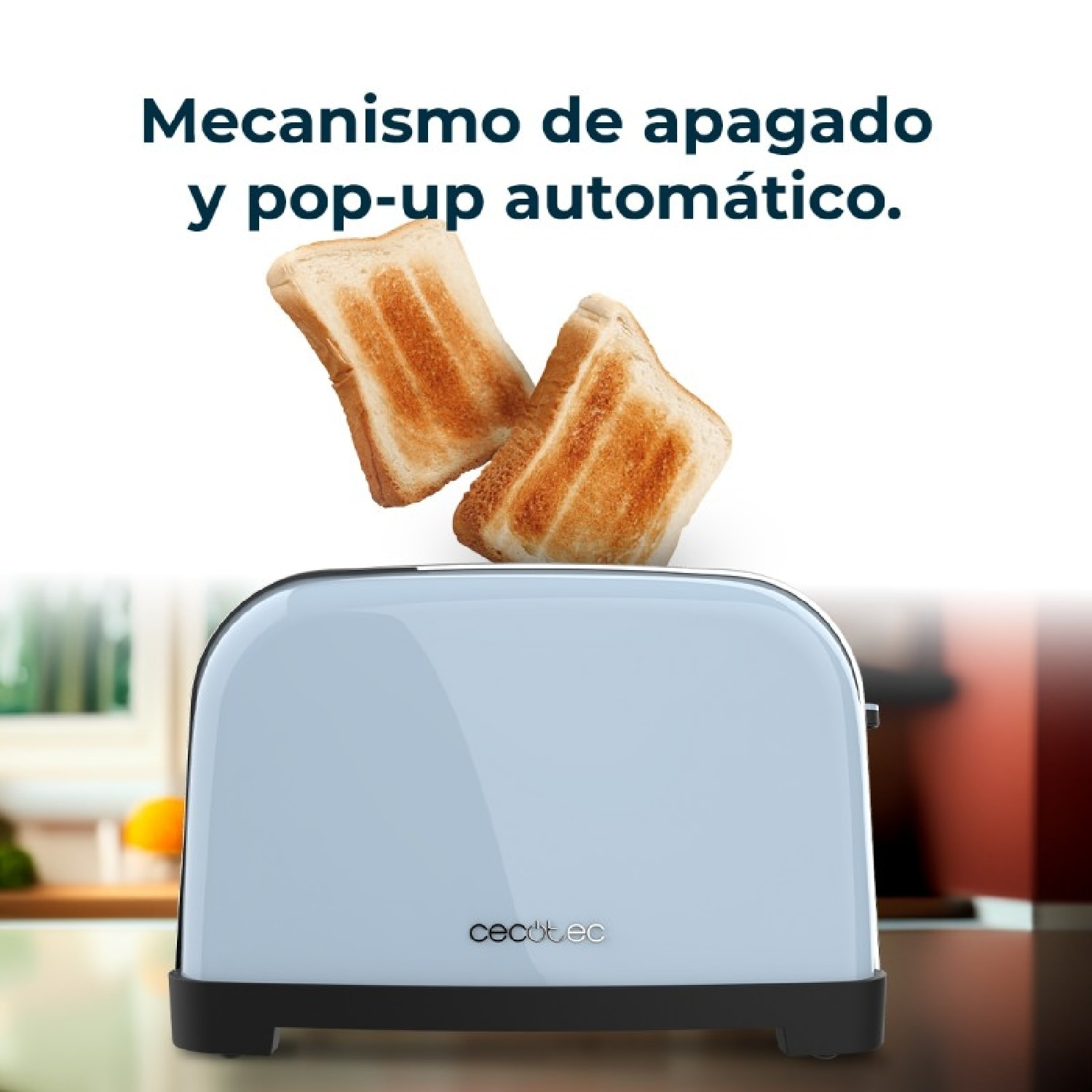 Tostador vertical Toastin' time 1700 Double Blue, 1700W de Potencia, Doble ranur