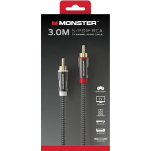 Câble RCA MONSTERCABLE AUDIO INTERCONNEXION 2RCA M/M 3M
