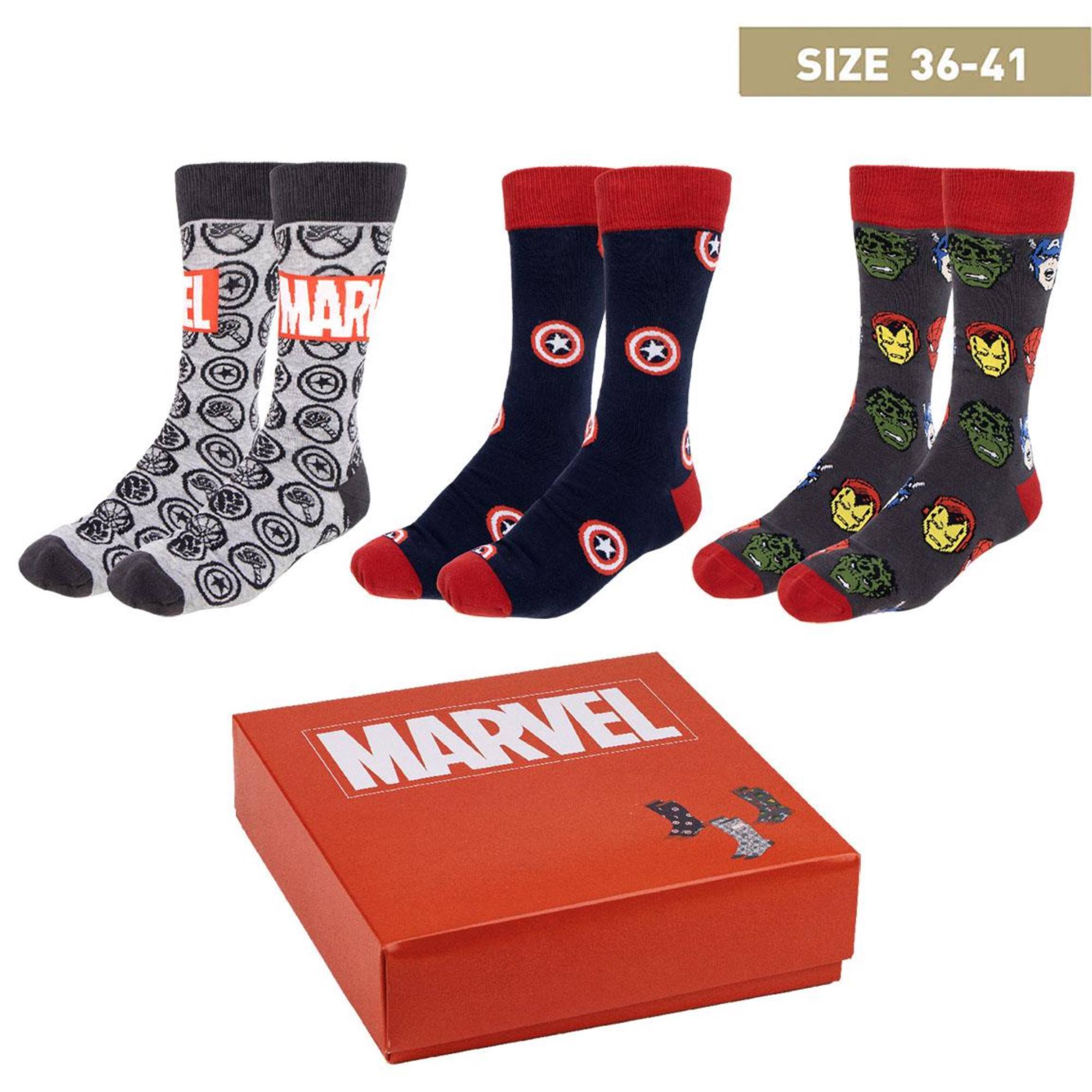 Pack de 3 calcetines marvel