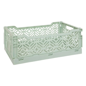Cagette pliante "Arry" vert clair 30x20x11,5cm