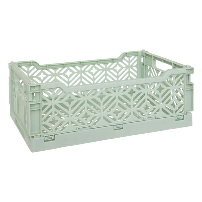 Cagette pliante "Arry" vert clair 30x20x11,5cm