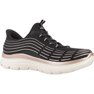 Sneakers De  Mujer Plus Soft Luster Negro