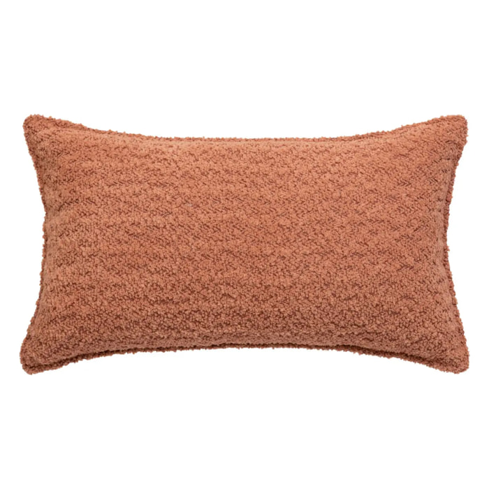 Coussin bouclette Soana terracotta 30x50cm