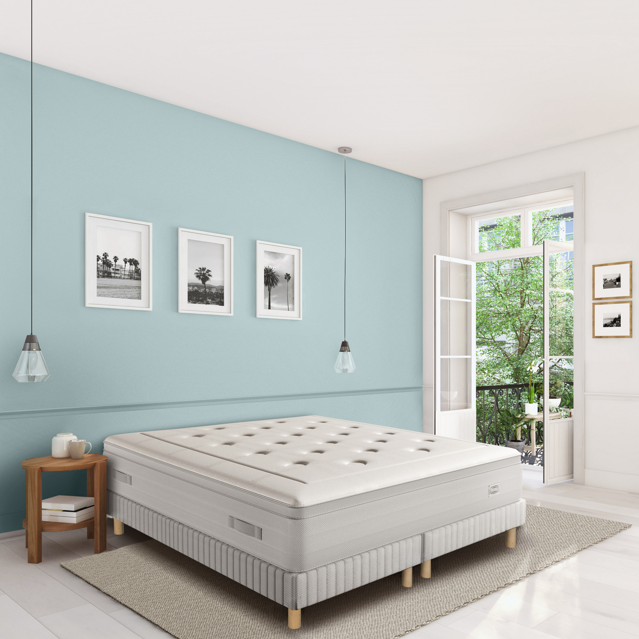 Ensemble REFLEXION matelas H33 Hybride, ferme, 2 sommiers