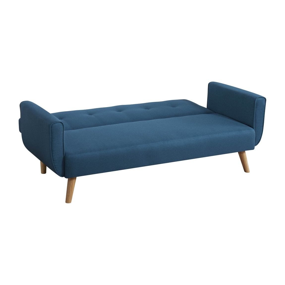 Canapé scandinave convertible 3 places en tissu bleu canard NAKSKOV