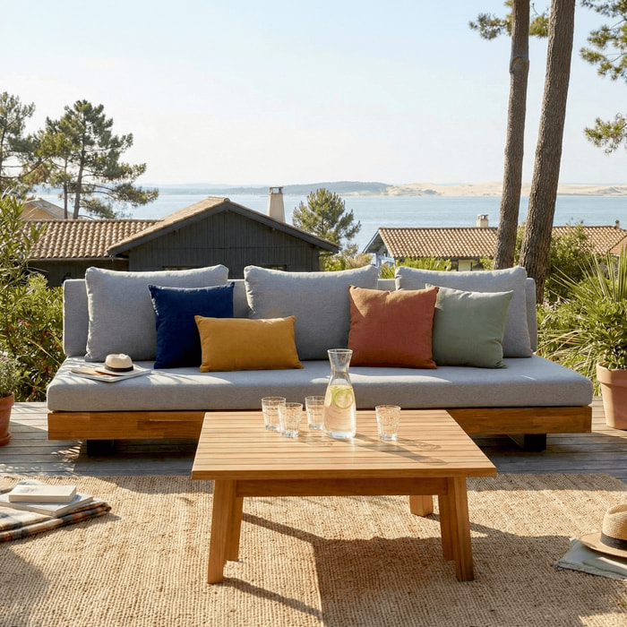 Salon de jardin 5 places en bois FSC - CAPRI