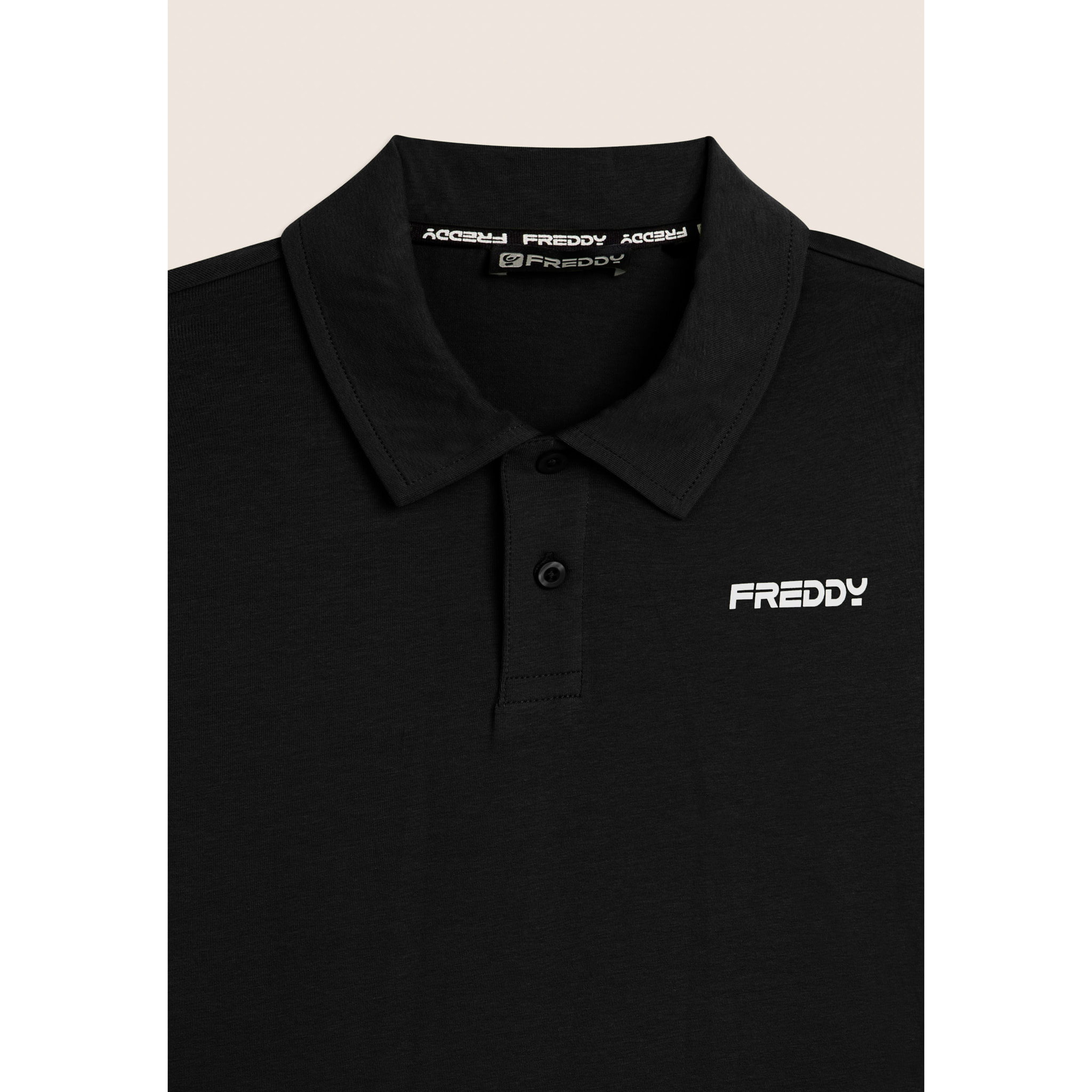 Polo in heavy jersey stretch con logo