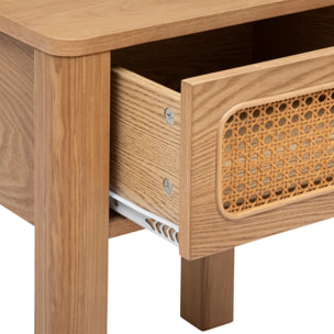 Tables de chevet "Tiria" en placage frêne 1 tiroir H52,5cm