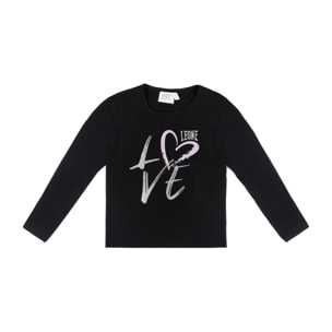 T-shirt a maniche lunghe da bambina "Love"